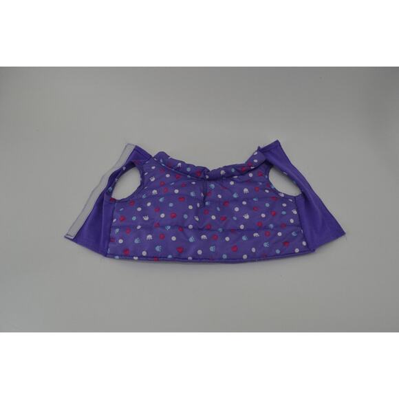 build a bear clothes Purple Dog Plush Vest with Pawprints white pink blue hole - Picture 5 of 9